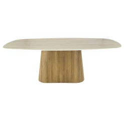 Table à manger céramique effet travertin 215 cm ASCOLI