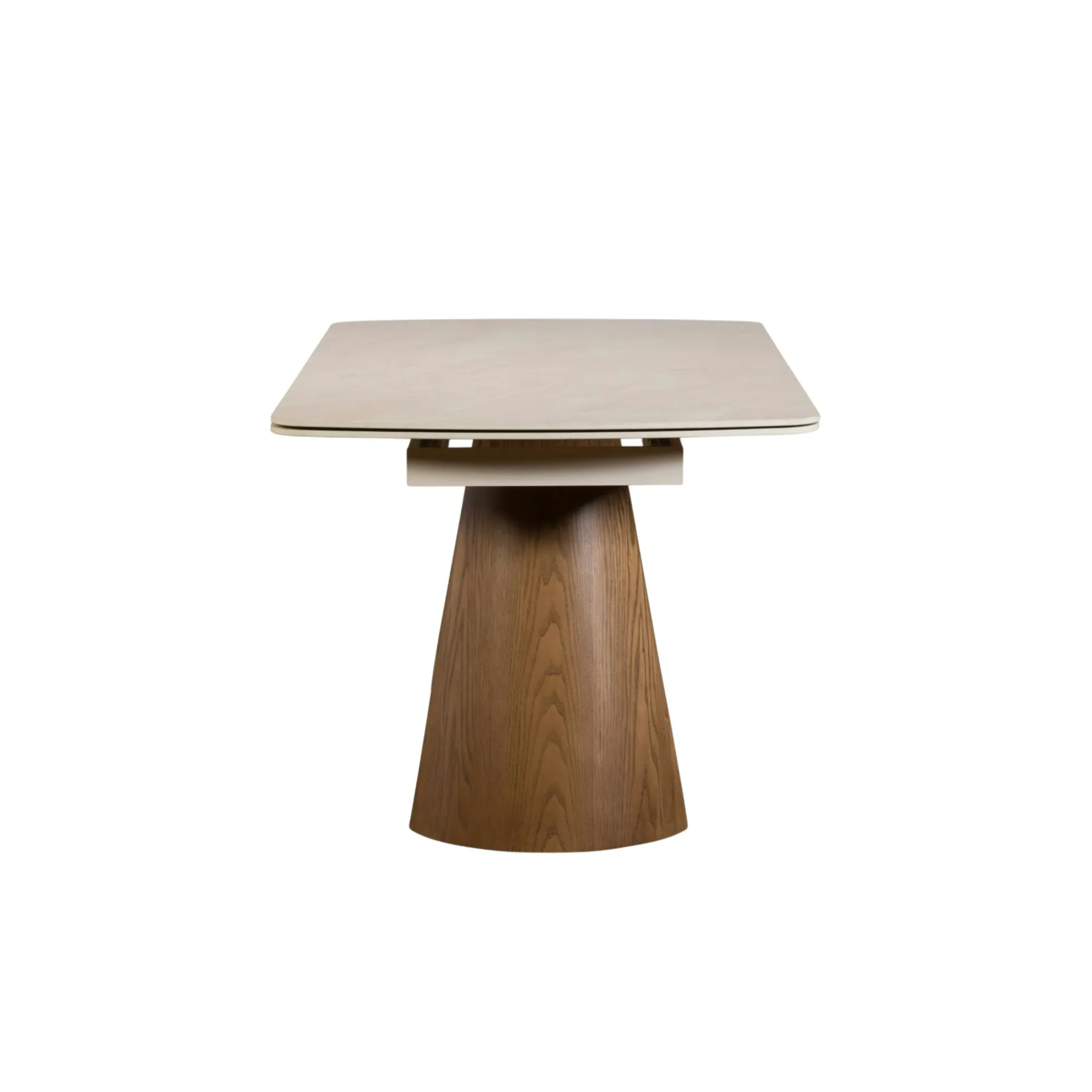 Table à manger céramique extensible à bords arrondis 180-260 cm LARIO