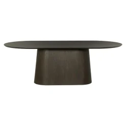 Table à manger design ovale en chêne brun 200 cm LOREN