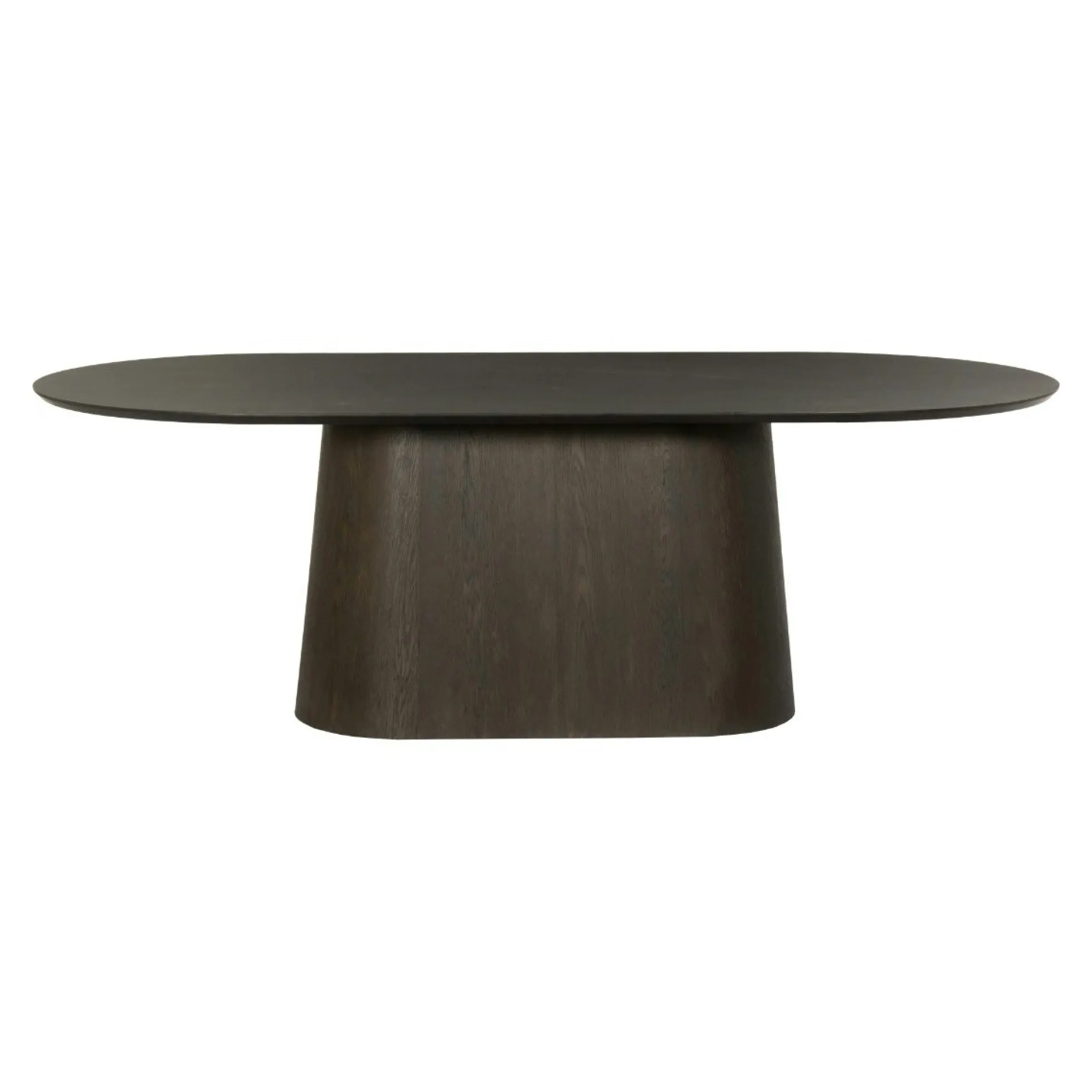 Table à manger design ovale en chêne brun 200 cm LOREN
