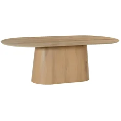 Table à manger design ovale en chêne clair 200 cm LOREN