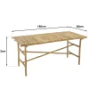 Table à manger en bambou 160x80cm CALVIA
