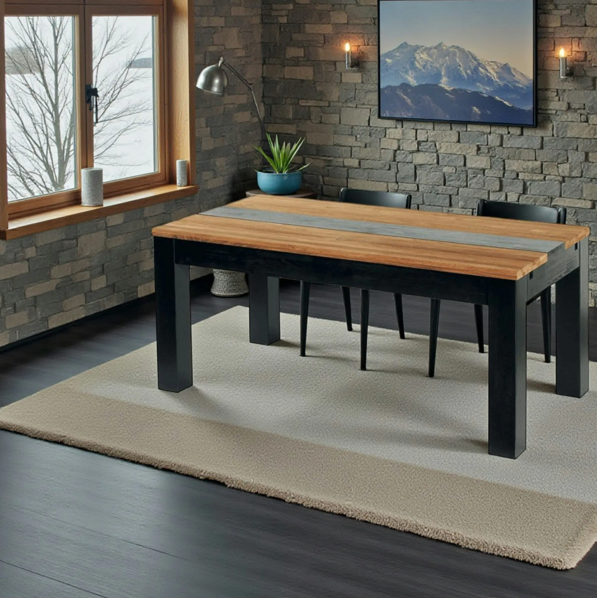 Table à manger en bois 180 cm PORTREE