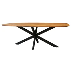 Table à manger en bois massif d'acacia avec bords arrondis 215 cm MELBOURNE