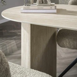 Table à manger en céramique – pieds colonne, 180 cm ASCOLI
