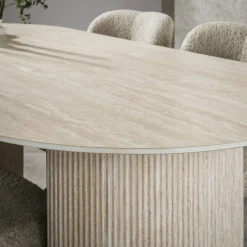 Table à manger en céramique – pieds colonne, 180 cm ASCOLI