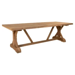 Table à manger en teck esprit campagne 240 cm BERRY