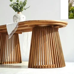 Table à manger en teck naturel 200x90 KUTA