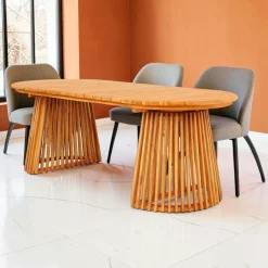 Table à manger en teck naturel 200x90 KUTA