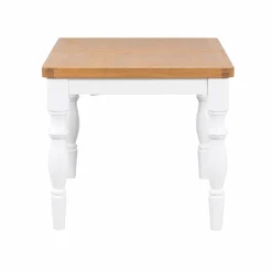 Table à manger extensible blanche campagne chic 130-180 cm VELIA