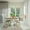 Table à manger extensible blanche style bord de mer 160-200 cm VELIA