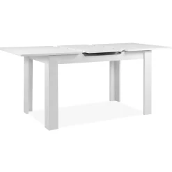 Table à manger extensible blanche 125-165 cm ALVA