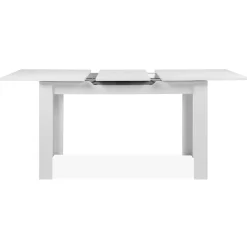 Table à manger extensible blanche 125-165 cm ALVA