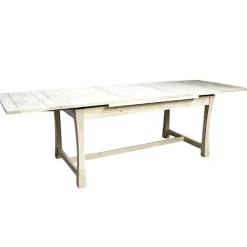 Table à manger extensible bois massif style colonial 180-260 MAORI
