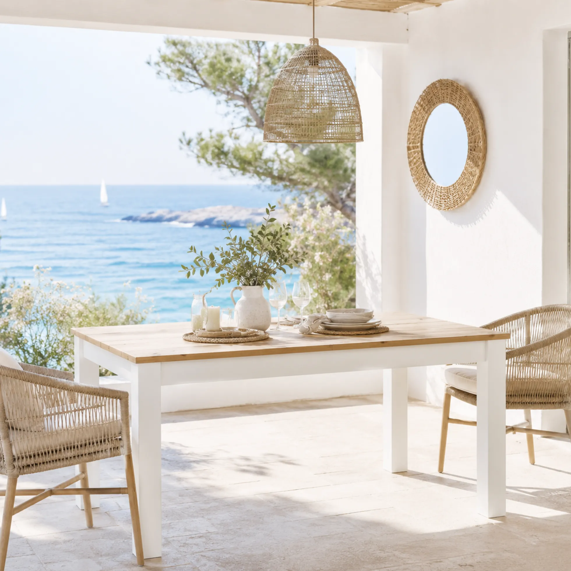 Table à manger extensible bord de mer 160-215 cm VENZA