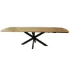 Table à manger extensible à bords ronds en bois d'acacia 175-275 cm MELBOURNE