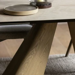 Table à manger extensible céramique & pieds design 180-260 cm CALA