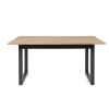 Table à manger extensible effet chêne 160-200 cm ALVA