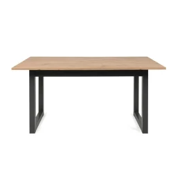 Table à manger extensible effet chêne 160-200 cm ALVA