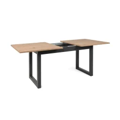 Table à manger extensible effet chêne 120-160 cm ALVA