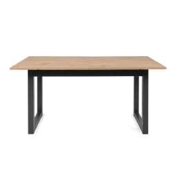 Table à manger extensible effet chêne 120-160 cm ALVA