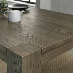 Table à manger extensible en bois de chêne fumé 180-235 cm ALLEN