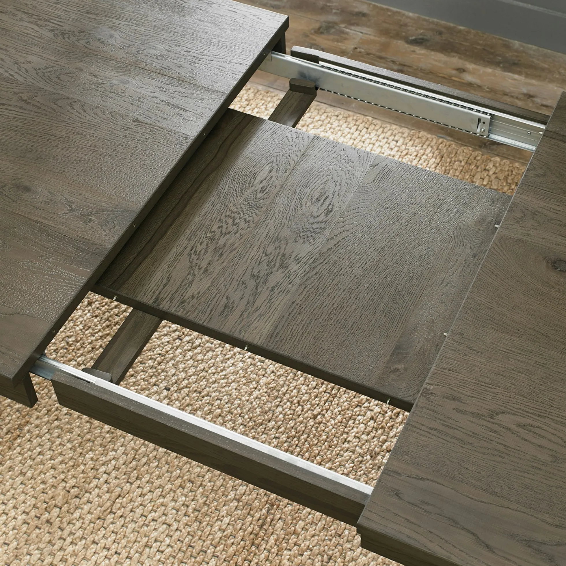 Table à manger extensible en bois de chêne fumé 180-235 cm ALLEN