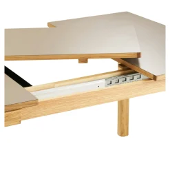 Table à manger extensible en chêne et stratifié 220/270/320 cm KALKIE
