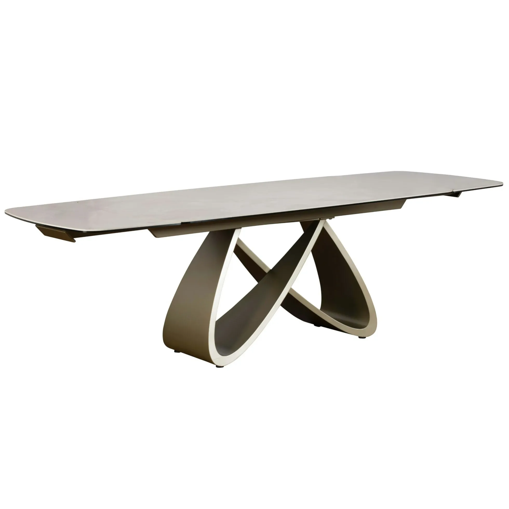 Table à manger extensible en céramique brillante 180-240 cm SYRA