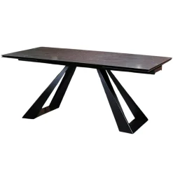 Table à manger extensible en céramique grise 180-280 LOMBARDIE