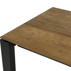 Table à manger extensible en teck recyclé pieds métal 220/320 cm PANAMA