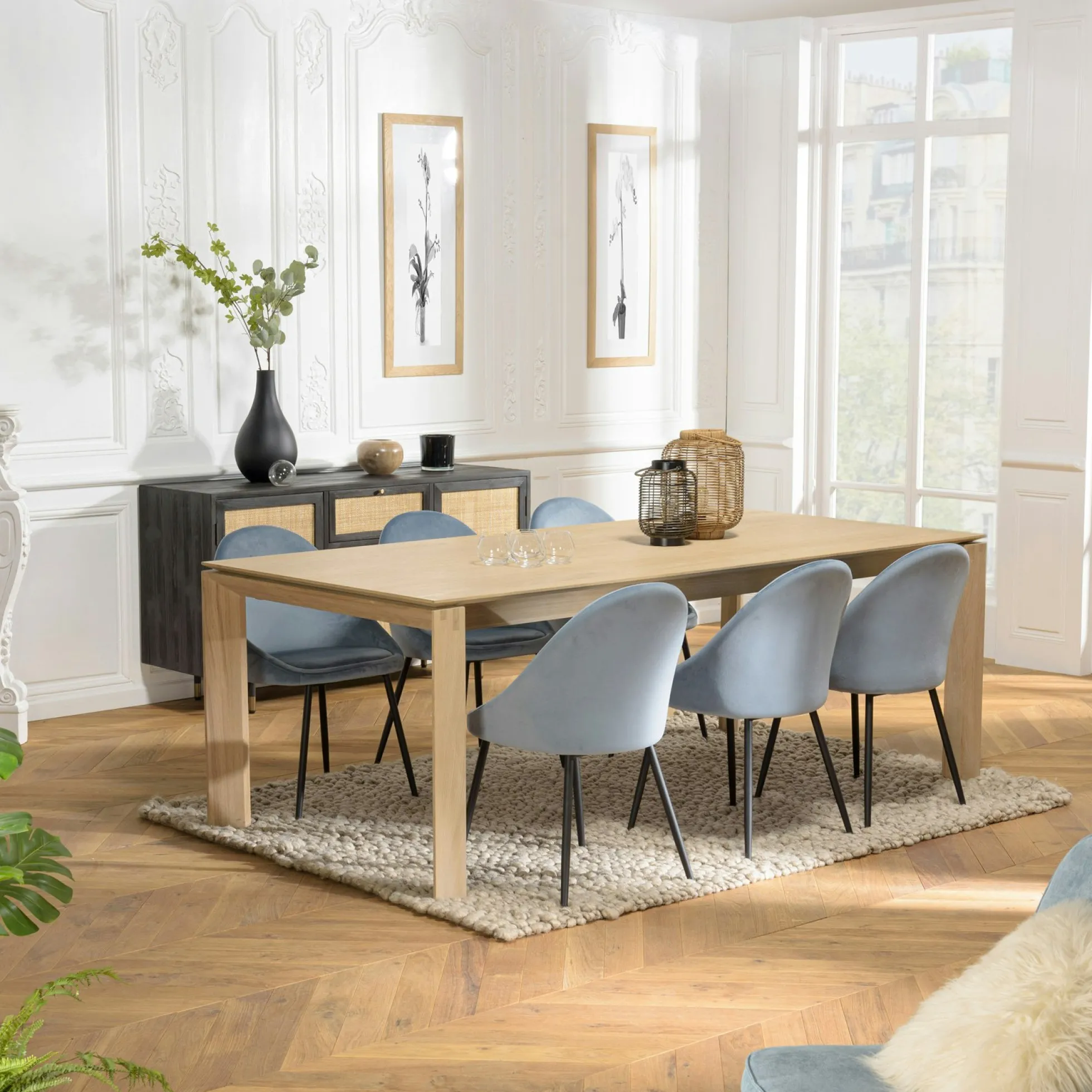 Table à manger extensible moderne 220-320 cm