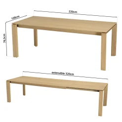 Table à manger extensible moderne 220-320 cm