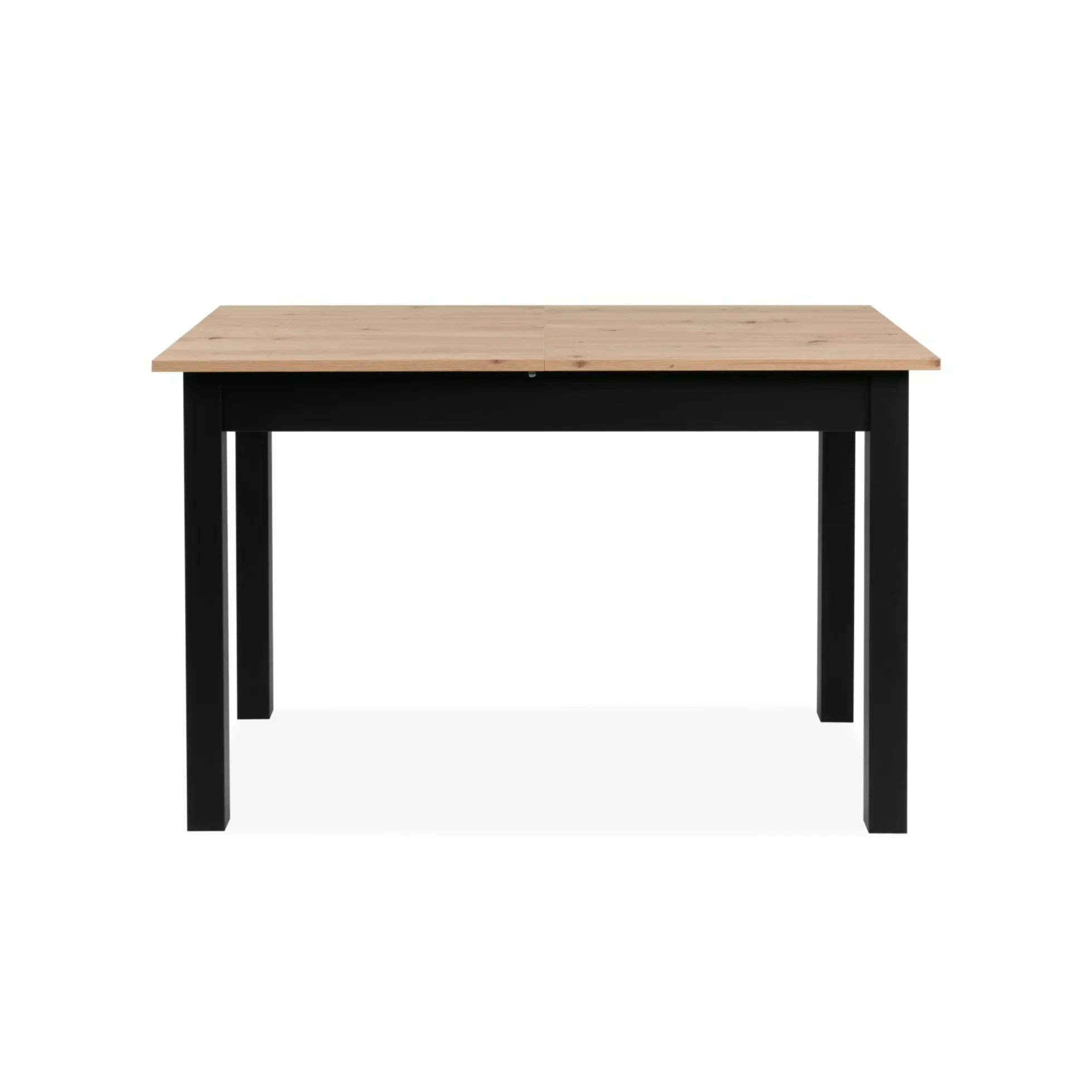 Table à manger extensible noire et effet bois 140-180 cm ALVA