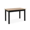 Table à manger extensible noire et effet bois 120-160 cm ALVA