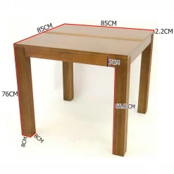 Table à manger hévéa 85x85cm GALA