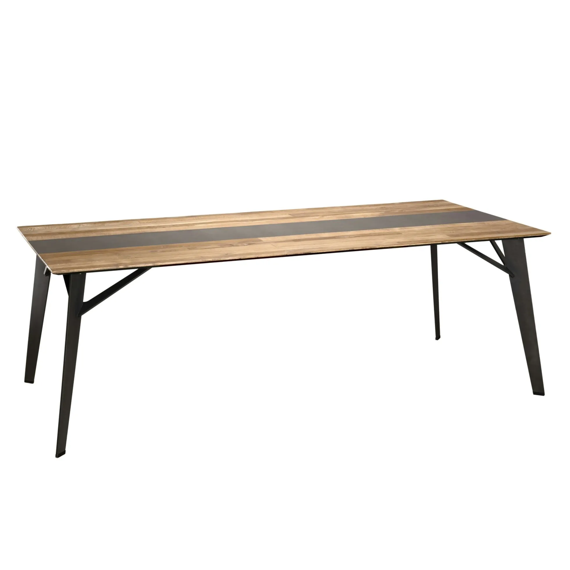 Table à manger industrielle teck recyclé 220x100 PANAMA