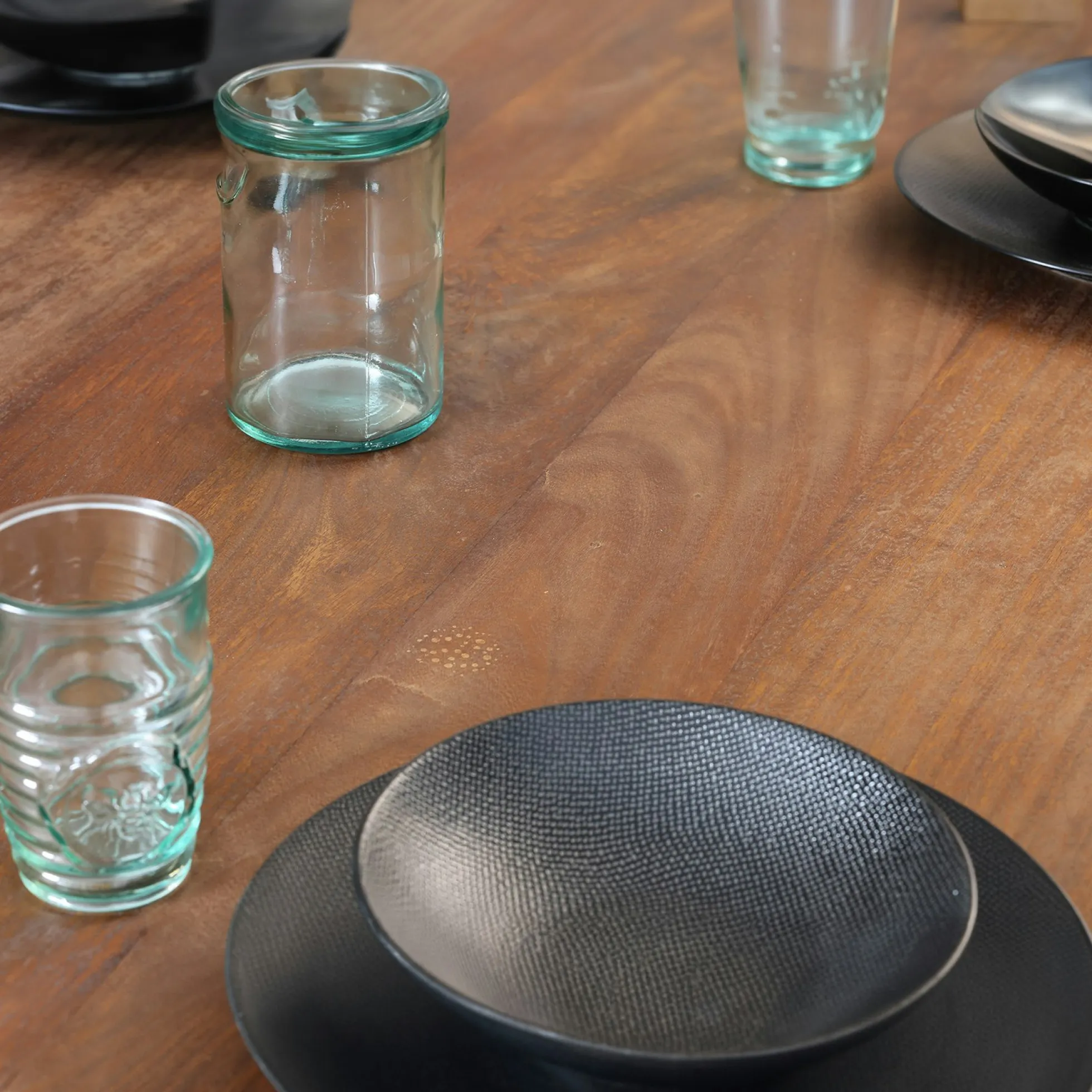 Table à manger industrielle vintage bois recyclé 180 cm LEEDS