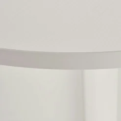 Table à manger moderne blanche effet bois pieds en V 180 cm MARFA