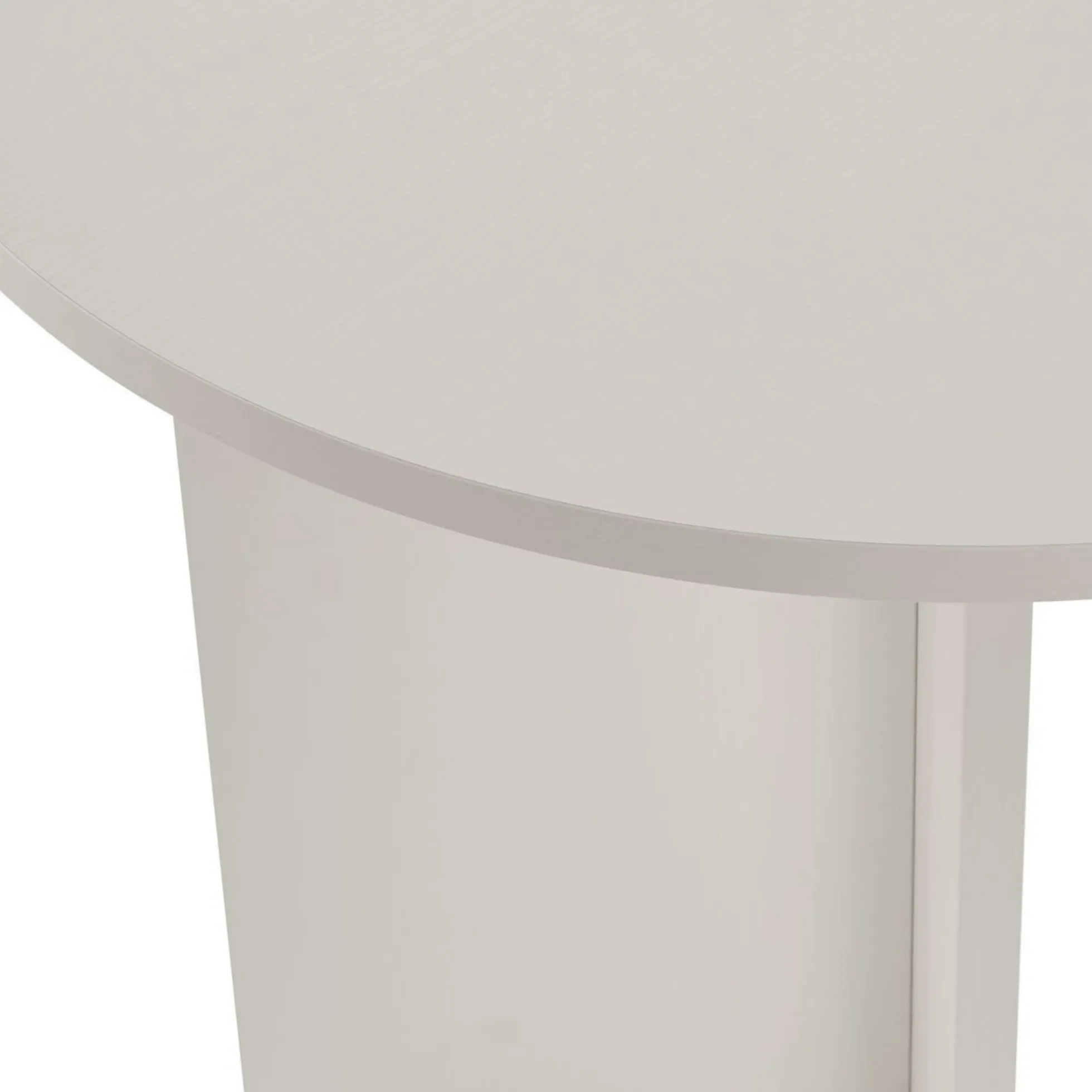 Table à manger moderne blanche effet bois pieds en V 180 cm MARFA
