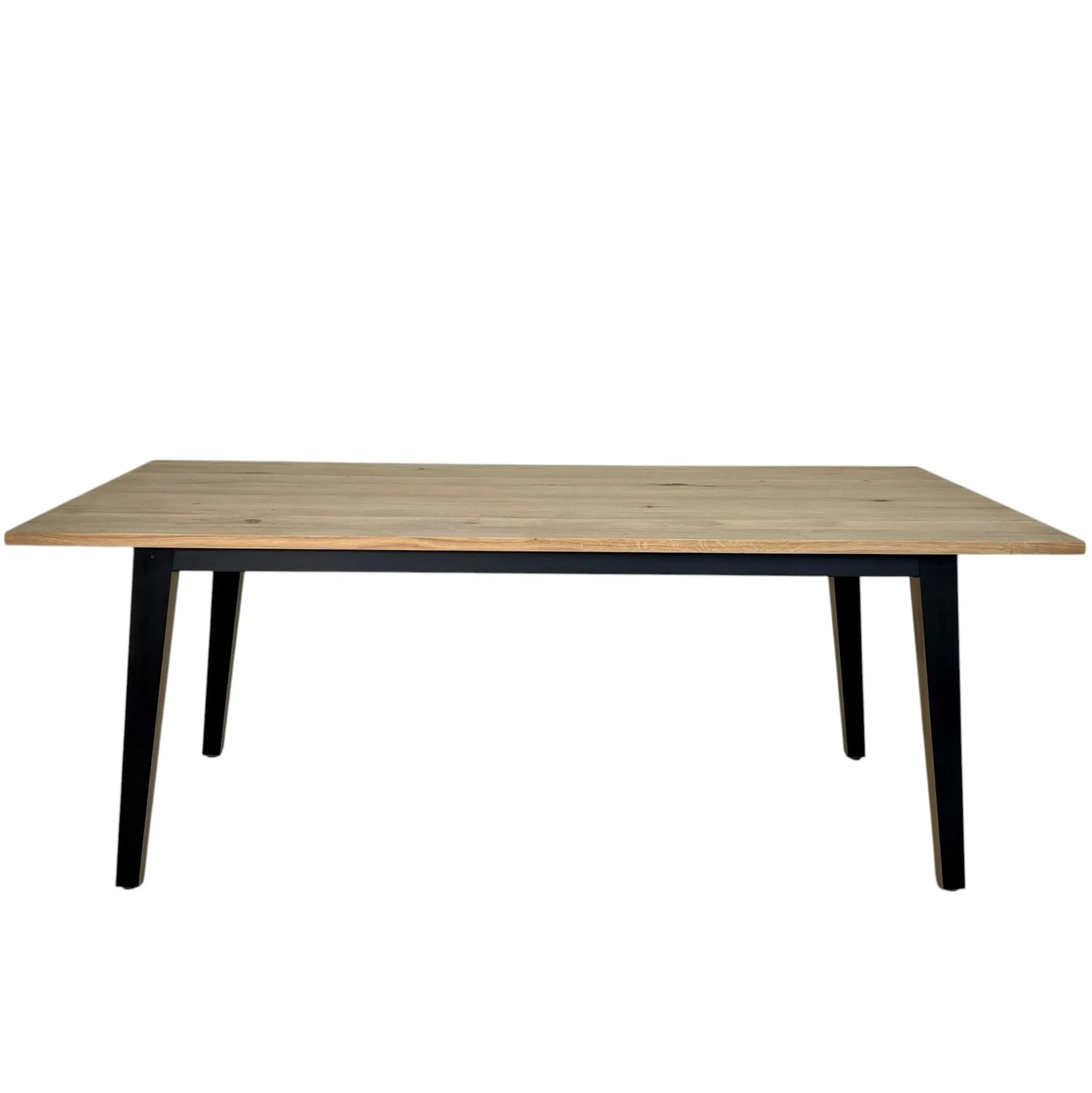 Table à manger moderne bois clair - pieds métal, 200 cm GRADO
