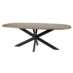 Table à manger moderne en bois de manguier avec pied central 180 cm CREEK