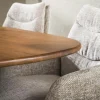 Table à manger moderne en bois de manguier avec pied central 215 cm CREEK