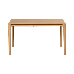 Table à manger moderne en chêne clair avec rallonge intégrée 135-190 cm DERBY