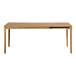 Table à manger moderne en chêne clair avec rallonge intégrée 135-190 cm DERBY