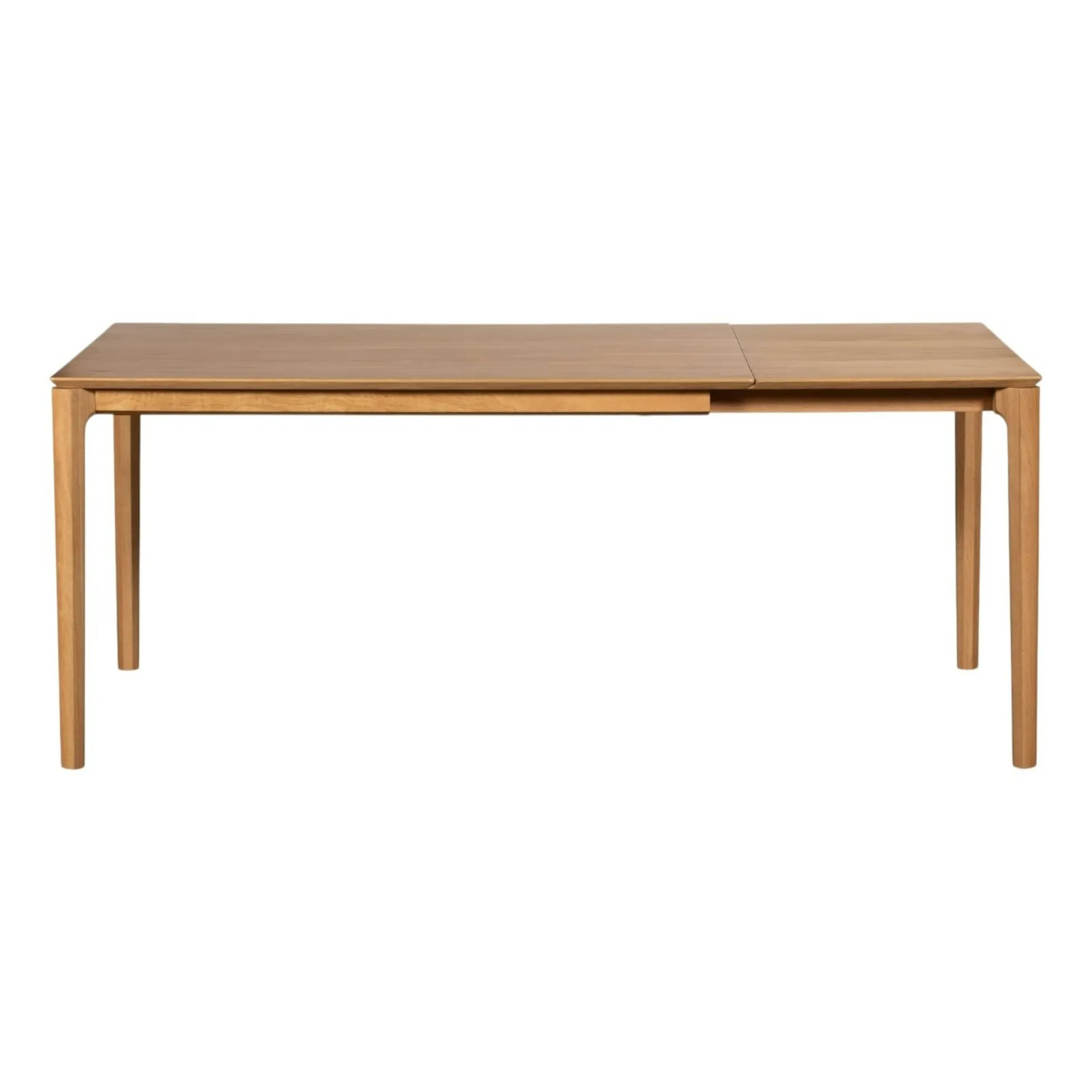 Table à manger moderne en chêne clair avec rallonge intégrée 135-190 cm DERBY