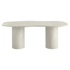 Table à manger moderne grise - organique, 200 cm ALBERTA