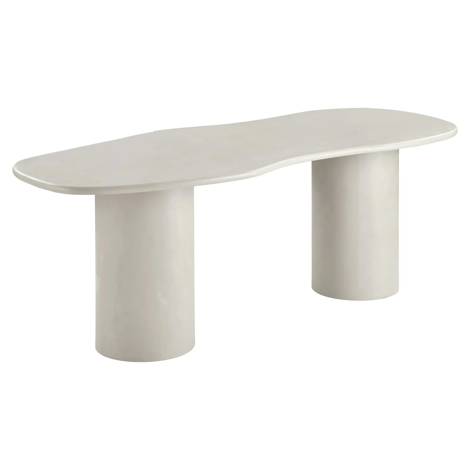 Table à manger moderne grise - organique, 200 cm ALBERTA