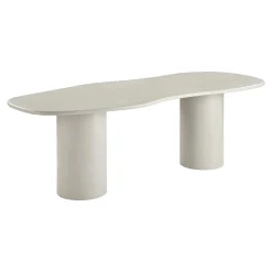 Table à manger moderne grise - organique, 240 cm ALBERTA