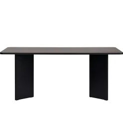 Table à manger noire bords ronds 180 cm MARFA